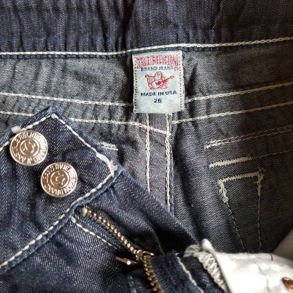 True Religion Dark Wash Bootcut Jeans Size 26 - Picture 4 of 6
